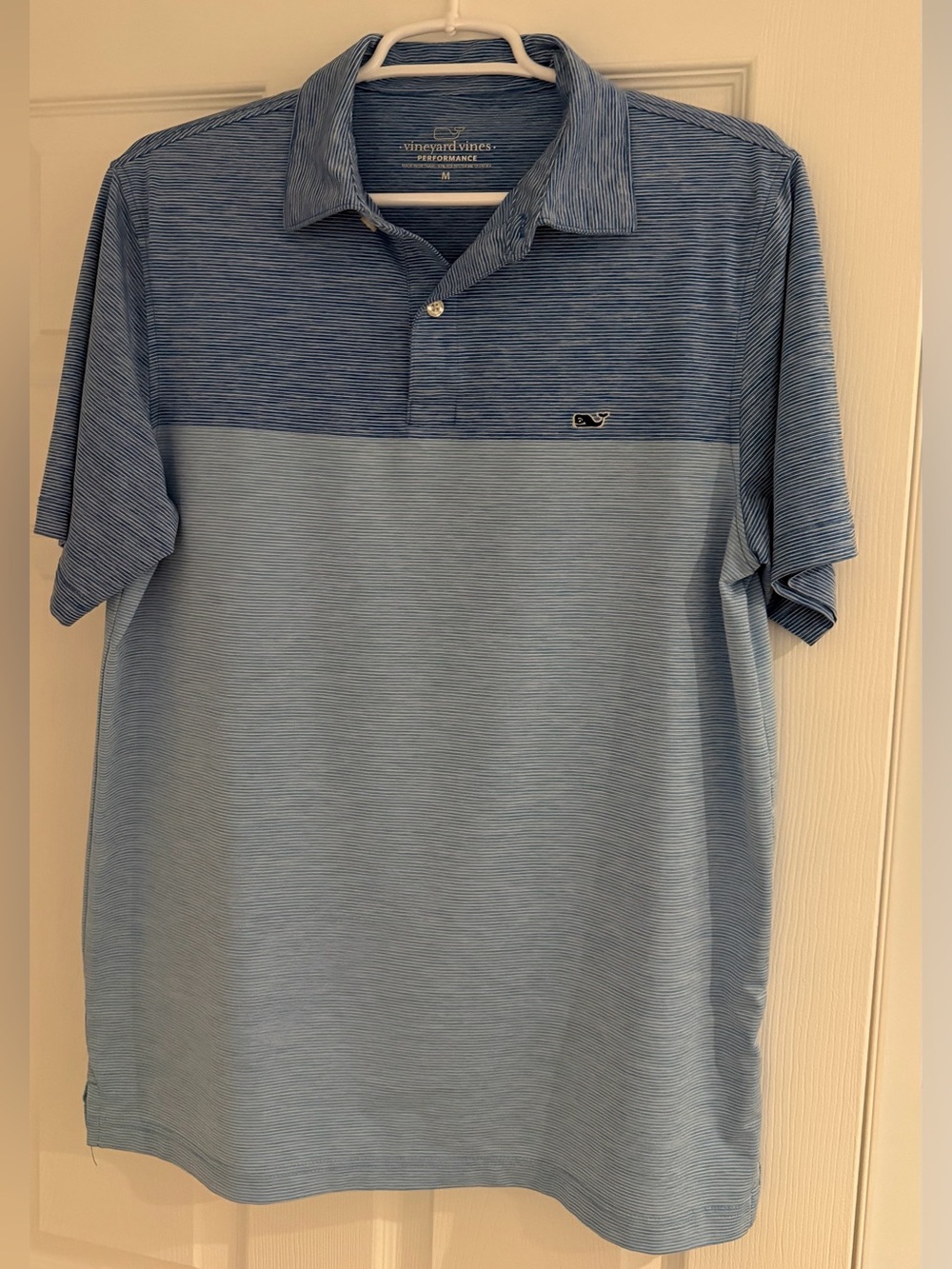 Vineyard Vines Men's Two-Tone Blue Performance Polo
